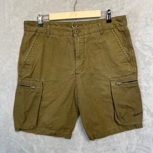 Nike Cargo Khaki Shorts Men's 34 Vintage The Athletic Dept Ripstop Pants 10.5"